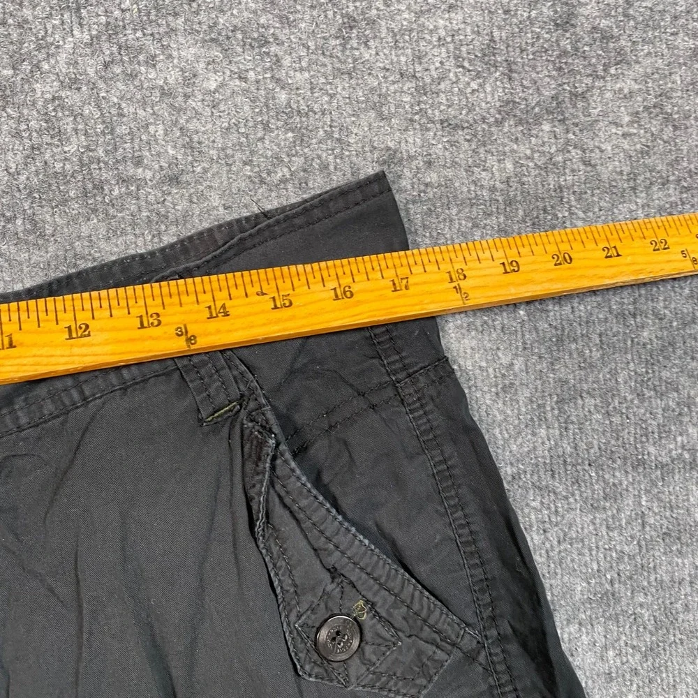Southpole Mens Black Cargo Shorts Size 36 Relaxed Fit Cotton Utility Streetwear